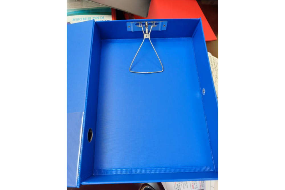 PVC File Box with Metal Clip